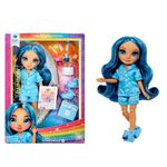 Rainbow High Junior High PJ Party - Skyler (blue) - 22 cm Posable Doll with Soft Onesie, Slippers and Play Accessories - Kids Toy - Great for Ages 4-12 Years