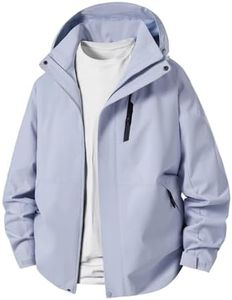 YAFINMO Unisex Waterproof Windproof Windbreaker Multipocket Zip Up Hooded Rain Jacket Hiking Cycling Travel Rain Coat Jacket