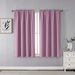 CUCRAF Blackout Curtains 84 inches Long for Living Room, Pink Room Darkening Window Curtain Panels, Rod Pocket Thermal Insulated Solid Drapes for Bedroom, 52x84 inch, Light Pink, Set of 2 Panels