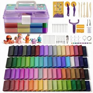 Aestd-ST Polymer Clay 72 Colors, Modeling Clay for Kids, Non-Sticky Easy to Shape Oven Bake Clay with Sculpting Tools, Holiday Gift for Kids and Artists.