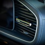 FERRAGO. Magnum Car Diffuser Luxury Car Fragrance AC Vent Clip with Metallic Body Gunmetal Finish AC Vent Clip Diffuser Sleek Design Premium Look (Blue Elysium)