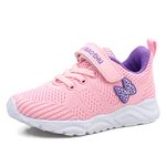 Baby Girls Trainers Toddler Girl Sneakers Little Kids First Walking Shoes Breathable Lightweight Casual Shoes,Pink 5.5 UK Child