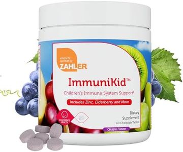 Zahler ImmuniKid, Powerful Immune System Support for Kids with Zinc, Elderberry and More, Chewable Immune Support Supplement, Certified Kosher, 60 Grape Flavor Chewable Tablets