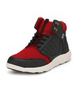 Eego Italy Genuine Leather Light Weight Men's Steel Toe Safety Boots with Anti Skid Sole Red