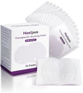 Hydrogel Nipple Pads for Sore & Cracked Nipples, Pain Relief in Minutes, Scab-Free Healing in Days, Natural Lanolin-Free Hydrogel Soothing Pads for Breastfeeding, Breastfeeding Essentials, 16 Count