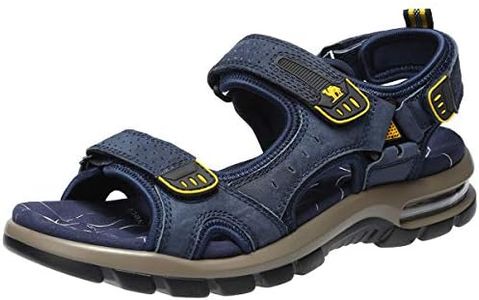 CAMEL CROWN Men's Leather Sandals for Hiking Walking Beach Treads Water Athletic Outdoor with Premium Air Cushion | Waterproof