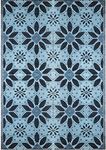 BalajeesUSA Outdoor Rug - 5x7 Sky Blue, Black, Grey, reversible Recycled Plastic straw Outdoor Patio Rugs Clearance Waterproof Large RV Camper Rug 287