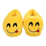 Qualtos smiley emoji Indoor bedroom slipper for adult kids, men, women