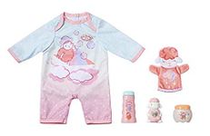 Baby Annabell 703274 Baby Care Toy Set for 43 cm Doll - Easy for Small Hands, Creative Play Promotes Empathy & Social Skills, For Toddlers 3 years & Up - Includes a Romper, Face Mitt, & More