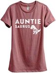 Thread Tank Auntiesaurus Rex Women's Fashion Relaxed T-Shirt Tee Heather Rouge Medium