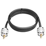 RG58 Cable CB Radio Cable PL259 Jumper 3.3FT(1M) Low Loss UHF PL-259 Male to Male Radio Cable Coaxial PL259 Coax Connectors for CB Antenna Cable for VHF HF 50 ohm RG58 Coax Cable