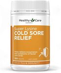 Healthy Care Super Lysine Cold Sore Relief Tablets - Reduce Symptoms of Cold Sores & Promotes Immune Function - Supports Skin Health - Premium Quality Dietary Supplement - 100 Tablets - 1000 mg