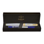 Parker Aster Shiny Chrome |Gold Trim |Roller Ball Pen