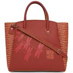 EUME Spread Wing Handbags For Women, Hot Sauce Red | Stylish Ladies Purse for Women | Vegan Leather DragonFly UV Printed | Messenger Bag | Tote Bags for Women | Designer Ladies Purse |