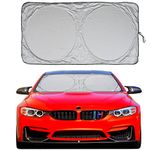 Windshield Sun Shade Premium-210T-Fabric Sizechart Images 2-4 for Car SUV Trucks Minivan Auto Sunshades Keeps Your Vehicle Cool Heat Shield Sunshade