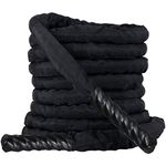 Kobo CTA-43 Professional Battle Rope for Gym with Cover 1.5-inch Thick/ 50 Feet (15 Meter) Long Exercise Rope (Imported)