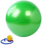 Valkyrin Rubber Excersice Gym Ball with Free Foot | Anti-Slip Stability Heavy Duty Fitness Yoga Ball | Standard Size | Multicolor