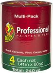 Duck Brand 1362492 Professional Painter's Tape, 1.41 Inches by 60 Yards, Beige, 4 Rolls per Pack