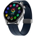 Noise Origin Smart Watch Smoothest UI Experience (New Nebula UI) & EN 1 Processor, 1.46 ApexVision AMOLED Display, Stainless Steel, Contour-Cut Design, Fitness Age, Fast Charging (Mosaic Blue)