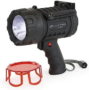 LUXPRO LP890 2000 Lumen Rechargeable LED Spotlight with Power Bank - Black