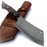 VKA0199 Handmade Damascus Steel Kitchen Chef Cleaver Chopper Professional Knife with Sheath 11.5 Inches