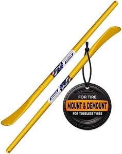 Bovkad 30" Heavy‑Duty Tubeless Truck Tire Iron Kit, 2‑Pack Oversized Solid‑Steel Mount/Demount Tire Spoons Bars, Rust‑Proof Anti‑Slip Grip-Essential Tire Removal Tool for Car, SUV & Truck(Yellow)