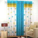 CVR Home Decore 3D Printed Beautifully Desgin Digital Printed Polyester Fabric Curtainss - Pack of 2 Curtains with Eyelet Ring for Long Door (9 feet) (4 x 9 Long Door)-B680