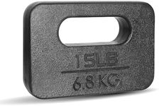 Yes4All Cast Iron Ruck Weight, Weighted Plate for Rucking, Swings, Squat, Strength Training, Fitness Workout, and Home Exercises- 15LB