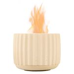 Radiate - Indoor Campfire - 90 Minutes of Burn Time - 5 x 4” Reusable Ribbed Fire Pit for Rainy Days - Tabletop Decor - Clean Burning (Beige)