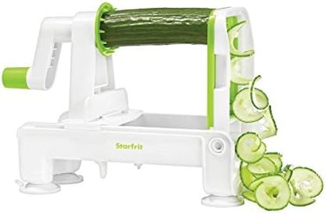 Starfrit 092936-004-0000 Foldable Spiralizer with 3 Interchangeable Blades, White/Green