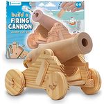 Fiesta Crafts T-2612 Firing Wooden Cannon Craft Kit | Children's Crafts and Accessories