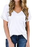 MIHOLL Women's Short Sleeve V-Neck 