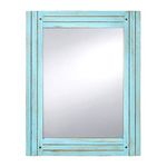 PRINZ Water's Edge Homestead Mirror Blue Distressed Wood 18.5x23.5