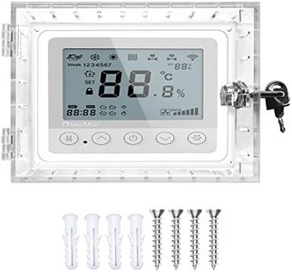 Young Dance Universal Thermostat Lock Box with Key,Clear Large Thermostat Guard for Thermostat on Wall,Thermostat Guard,Thermostat Cover Fits Thermostats 6.5" H x 4.72" W x 1.97" D or Smaller (1 Set)