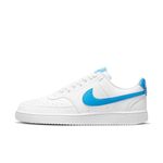 Nike Men's Slippers Basketball Shoe, White Lt Photo Blue, 7.5