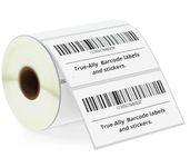 True-Ally 100x50 Direct Thermal (DT) Barcode Label Sticker - 4 x 2 inches - 100mm x 50mm - 1000 Labels Per Roll - White Self Adhesive Sticker for Printing Barcoding (1 Roll Per Pack(1000 Labels))