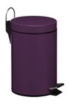 Premier Housewares Purple Kitchen Bin Recycling And Waste Bathroom Bin Non- Slip Rubbish Bin Bins For Kitchen Non Marking Recycling Bins Pedal Bin,H26 x W17 x D23cm