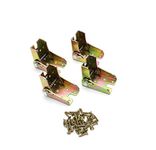 Anmeilexst 4 Pcs (Color Galvanizing) Foldable Furniture Legs, Self-Locking Hinges, Suitable for Folding Various Board Table Legs and Shelf Brackets