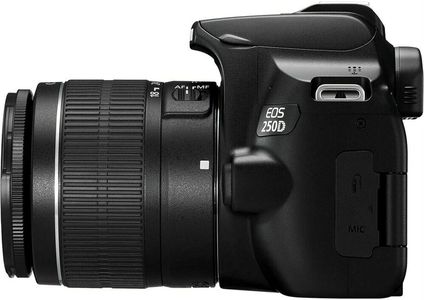 Canon EOS 250D DSLR Camera, 24MP, 18-55mm Lens – Black