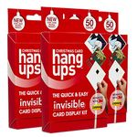 Hang Ups 3 x Christmas Cards Display Kit Greeting Card Holder with Non Marking Wall-Mounted 3M Command Strips Hanging Christmas Decorations