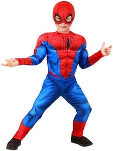 Jazwares Marvel Spider-Man Toddler Costume - Officially Licensed Superhero Suit for Kids 4T Blue,red