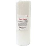 Superpunch Wash Away Stabilizer, SuperStable H2O "Eau" Gone White FSL 12 inch x 25 Yard Roll - Machine Embroidery Stabilizer Backing, Wash n Gone Wash Away for Free Standing Lace, 100% PVA