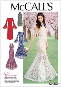 McCall's Patterns Misses Bodice and Sleeve Variations Column and Mermaid-Style Dresses