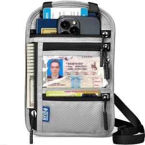 Covexo Neck Wallet for Travel, RFID Blocking Passport Holder - Slim Travel Pouch with Adjustable Strap | Holds Phone, Cards, Cash, Documents | Water-Resistant & Secure for Men & Women