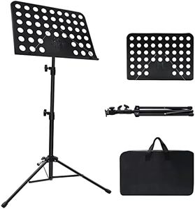 1/2/3 Pack Sheet Music Stand, Adjustable Music Stand with Carrying Bag, Professional Music Book Holder Music Sheet Clip Holder for Guitar, Ukulele, Violin Players(1 Pack)