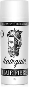 HAIRGAIN HAIR FIBRE for Thinning Hair Undetectable & Natural - 28g Bottle - Conceals Hair Loss Instantly - Hair Building Fibre Thickener & Topper for Fine Hair for Men & Women (Dark Brown)