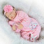 Terabithia 22inch Lifelike Adorable Collectible Sleeping Reborn Baby Girl Dolls