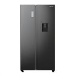 Fridgemaster MS91547BFE Freestanding American Side by side Door Fridge Freezer 547L, Black, Inverter compressor with Non-Plumbed Water Dispenser, Black, 98.5 �× 186.5 × 76.5 cm (W×H×D) Energy Rating E