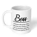 Akipi Boss – A Woman/The Office/Boss Lady Gifts/Best Boss Gifts for Women ARM035 Ceramic Coffee Mug 11oz