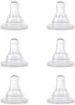 NUK First Essentials Silicone Baby Bottle Nipples, Slow Flow, 6 Pack